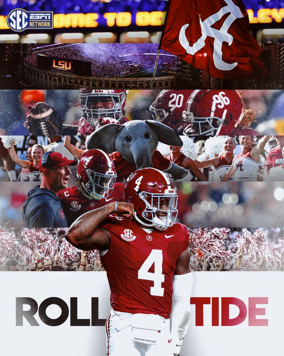 BAMA GOES INTO DEATH VALLEY AND BEATS LSU AT NIGHT 😤 

<a href="/AlabamaFTBL/">Alabama Football</a>