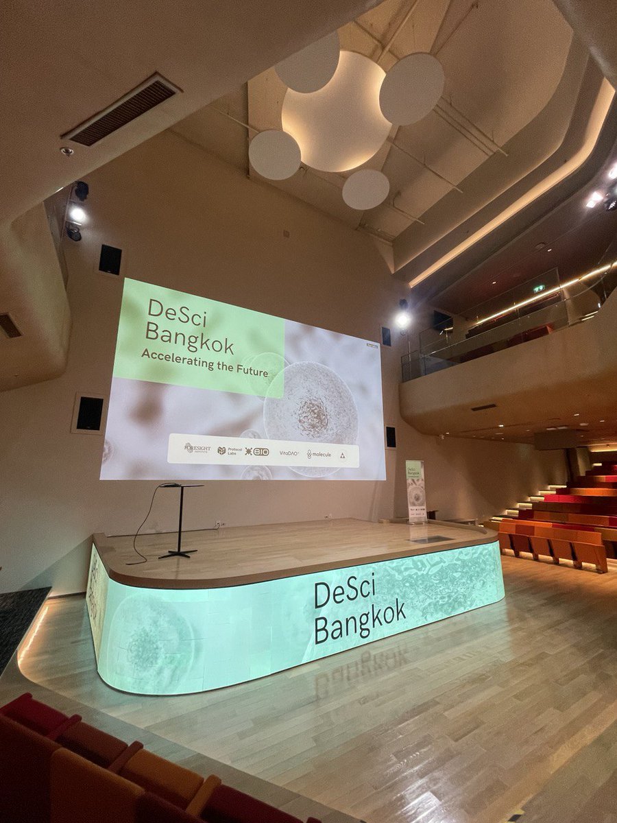 BioProtocol's tweet image. GM @EFDevcon! 

DeSci Bangkok kicks off at 12:30pm!

Join us for a full day of accelerating science with live talks, pitches, AI art &amp;amp; more 🧬

It&apos;s not too late to sign up: lu.ma/descibangkok