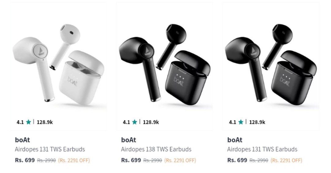 tech_flames's tweet image. ▪️boAt Earbuds at ₹699
Order here : share.haulpack.com/Wh2K45

▪️Noise Buds VS102 | 50H Playtime at ₹749
Order here : share.haulpack.com/uh3uhC

#boAt #Noisebuds