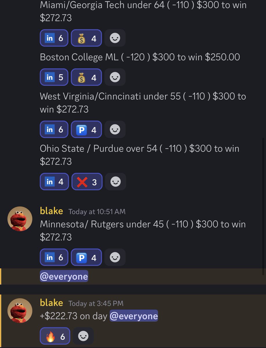 SPX_Sports's tweet photo. WHAT A DAY IN PREMIUM!

Miami/Georgia Tech under 64 ✅💰 MAX 
Boston College ML ✅💰
South Carolina/Vanderbilt under 46 ✅💰
Pitt/Virginia under 57 ✅💰
Ohio State/Purdue over 54 ❌

Tap in below to get a FREE 30 DAYS OF ALL PREMIUM PICKS:

https://t.co/yCBPxRME28

#sportsbet https://t.co/C6UNYVkvF3
