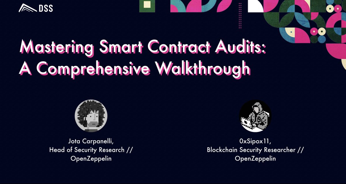 Defi Security Summit (@summit_defi) on Twitter photo Mastering Smart Contract Audits: A Comprehensive Walkthrough
Join <a href="/holajotola/">Jota Carpanelli</a> and <a href="/0xSipox11/">0xSipox11</a> from <a href="/OpenZeppelin/">OpenZeppelin</a> for an expert-led session on smart contract auditing.
This workshop will dive into real-world examples, showing how to audit contracts by reviewing code, spotting Mastering Smart Contract Audits: A Comprehensive Walkthrough
Join <a href="/holajotola/">Jota Carpanelli</a> and <a href="/0xSipox11/">0xSipox11</a> from <a href="/OpenZeppelin/">OpenZeppelin</a> for an expert-led session on smart contract auditing.
This workshop will dive into real-world examples, showing how to audit contracts by reviewing code, spotting