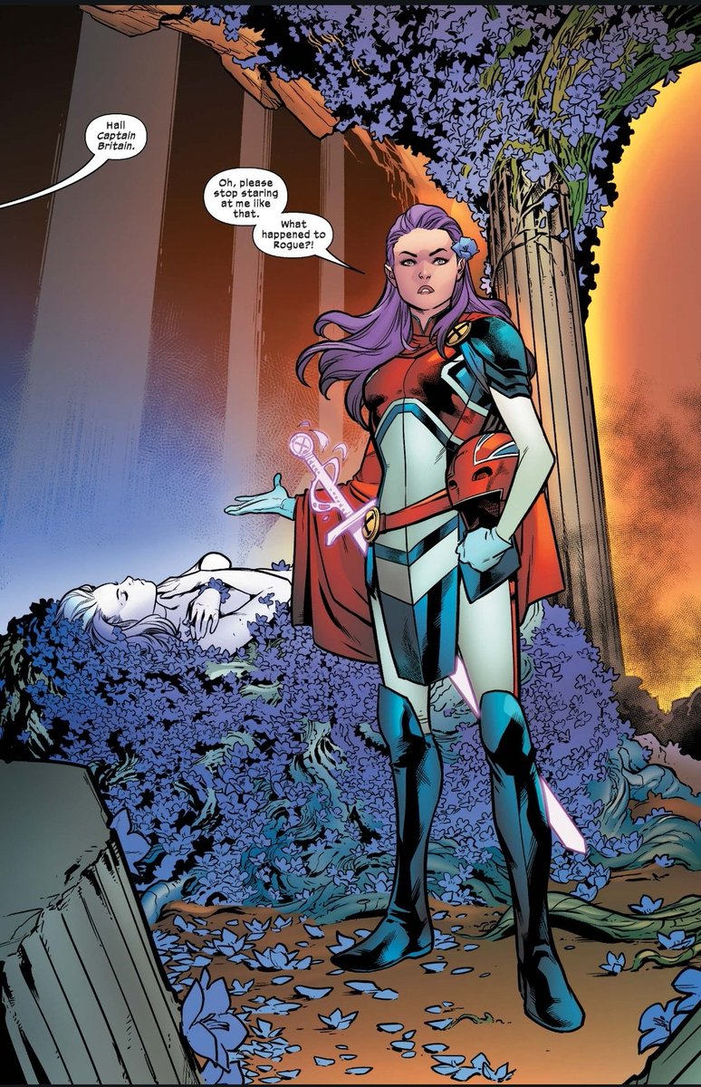 casey_brinke's tweet photo. And Betsy has taken up the mantle of Captain Britain.
#XMenBinge https://t.co/7hZoDq0OPK