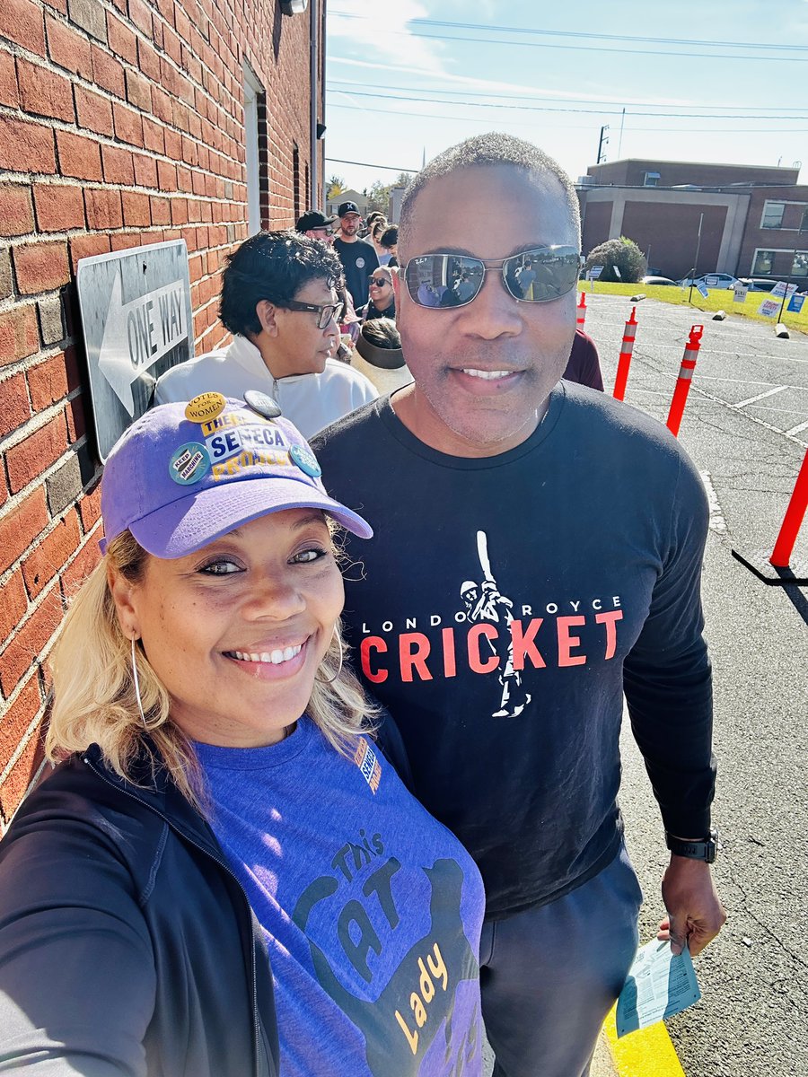 TaraSetmayer's tweet photo. Today, I proudly cast my vote for Kamala Harris early voting in VA, and I couldn’t hold back my emotions. 
This moment is more than just a ballot; it’s a powerful statement for women and our democracy. 
@senecaprojectus 
I’m honoring those who paved the way for us and fighting for our future generations. Vote. Fight. Win. We Won’t Go Back! #HarrisWalz2024 🗳️ #vote #voteforher