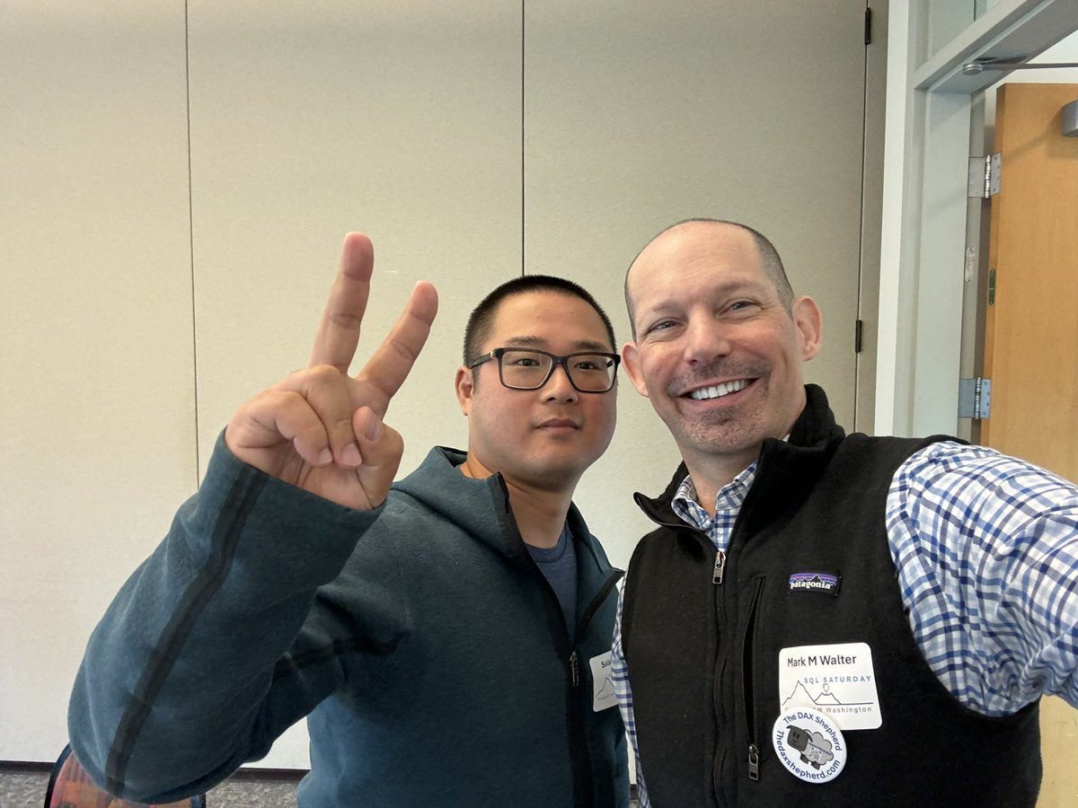 Not sure how my first SQL Saturday would go, but made a couple new and in person connections right away, and found a couple #SML peeps. Thank you all for letting this former accountant in! What a great warm-up to PASS! #PowerBI #MicrosoftFabric #LearningTogether