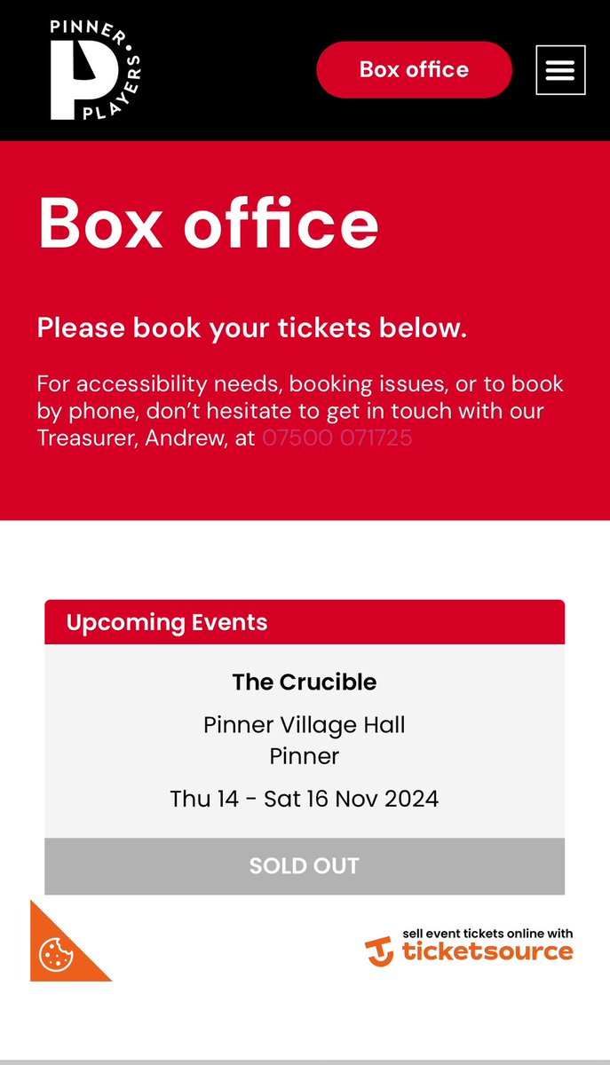 With two weeks to go we’re officially sold out Witches!! 🙌🏼👏🏼🥳
Thank you to all our amazing audiences we cannot wait to welcome you to Salem 🧙🧙‍♀️ Bring your broom 🧹 it’s going to get messy…

pinnerplayers.com
#pinnerplayers #thecrucible #whichwitchiswhich #pinnerlocal