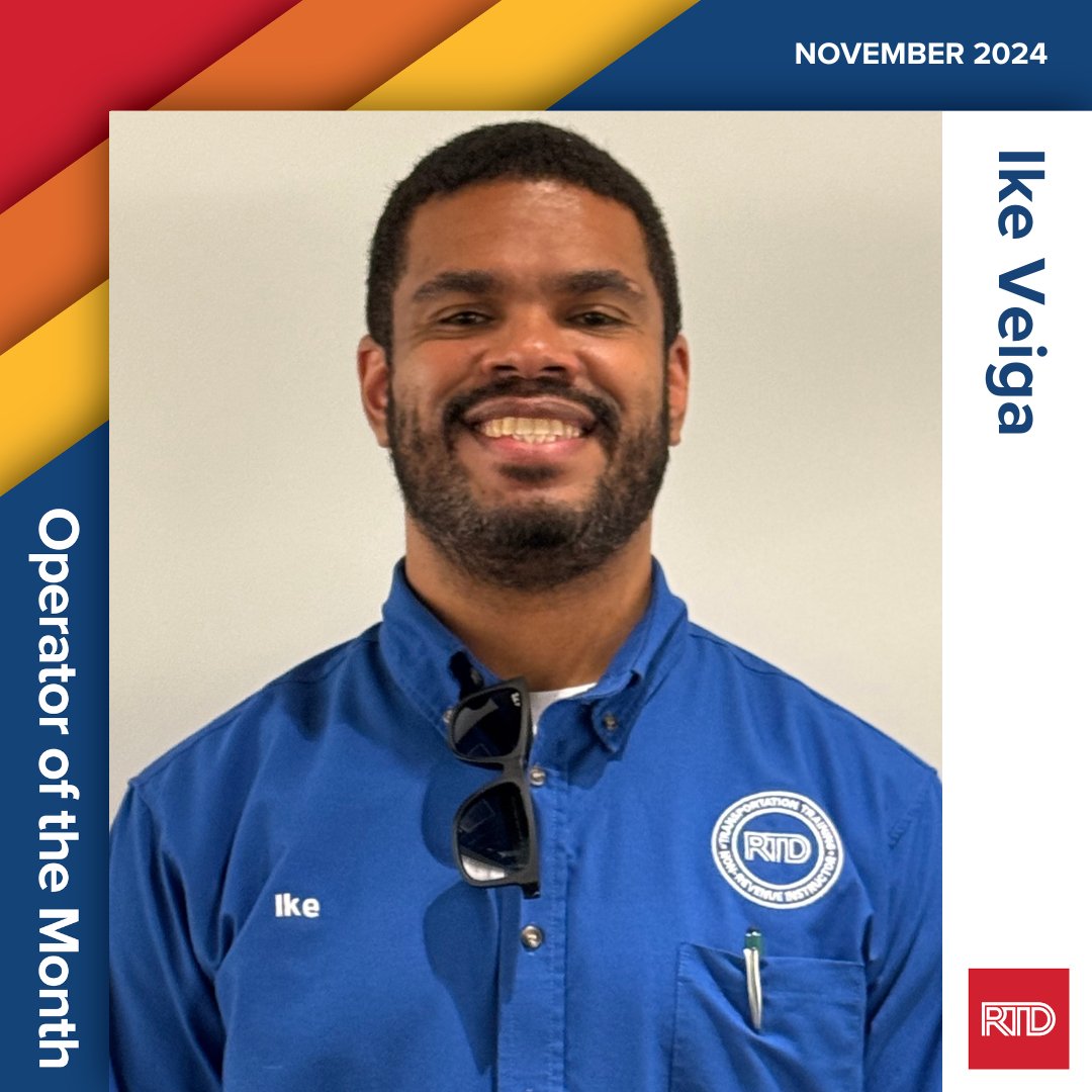 RideRTD's tweet photo. Meet November’s #OperatoroftheMonth: Ike Veiga from the Platte Division! Known for his dedication to training new operators, Ike consistently sets them up for success, earning praise from colleagues. His work helps create strong connections every day. https://t.co/k3O63Beo35 https://t.co/tMU1QuzjRt