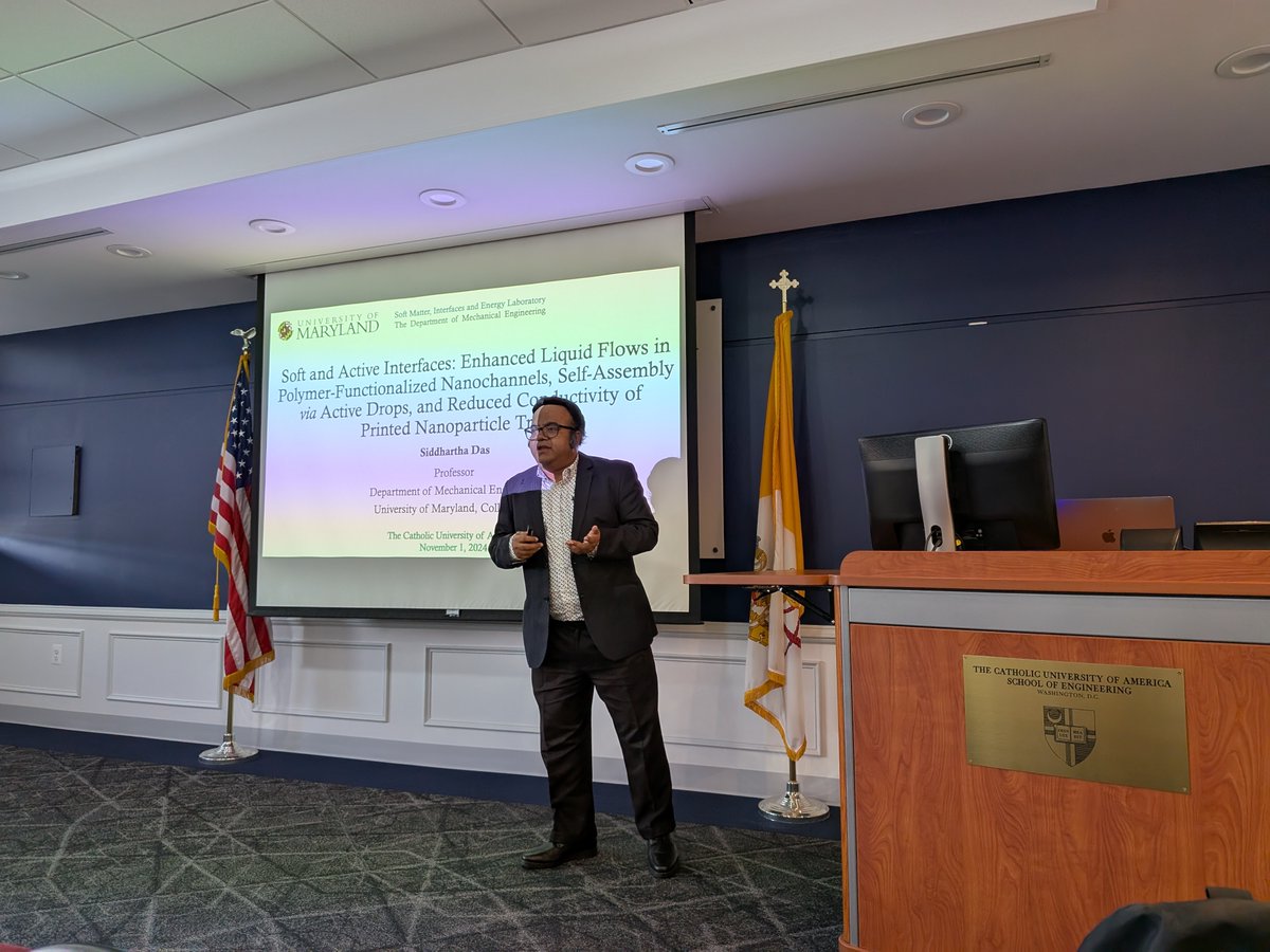 Delivered an invited talk in The Catholic University of America in Washington DC <a href="/umdme/">UMD Department of Mechanical Engineering</a> <a href="/UMDResearch/">UMD Research</a> <a href="/ClarkSchool/">Maryland Engineering</a>
