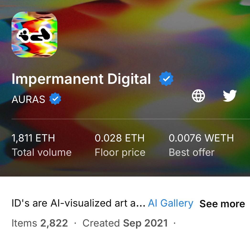 We finally got that blue check ✔️

ID is one of the most historically important AI projects to exist on any blockchain.