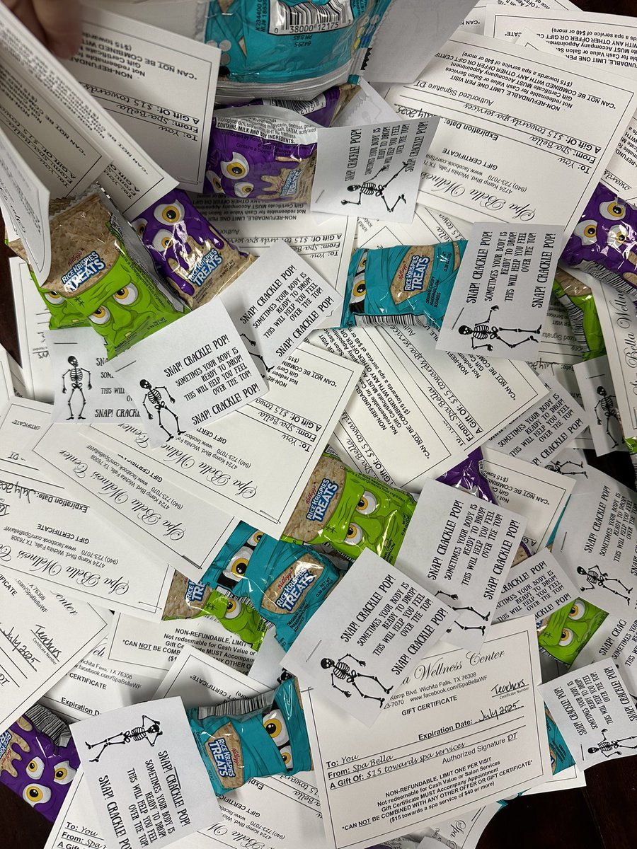paulapbtinker's tweet photo. Snap! Crackle! Pop! Sometimes your body is ready to drop! This will help you feel over the top! Thank you to a local PIE partner for massage gift certificates! #AHHHH https://t.co/t0ayJjTcNL