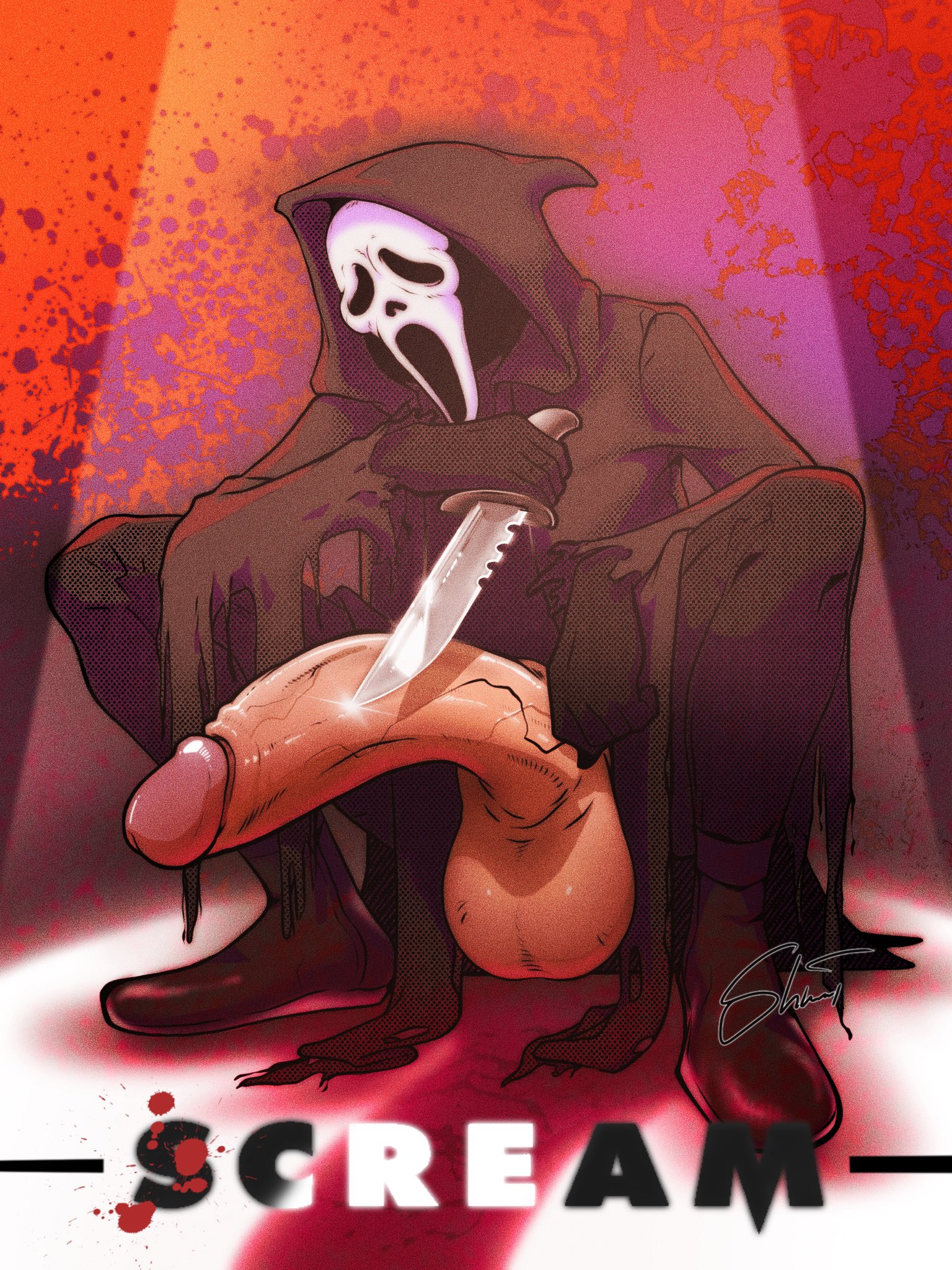 🔞Bara_Assassin🔞COMMISSIONS OPEN🔞 on X: Shut your mouth and open your  arse 😂👌 Whats your favorite horror movie? 🥷🏻❤️‍🔥 scream ghostface  horror horrormovie movie gay gayart gayartist bara hentai knife  mask baraassassin bigdick 