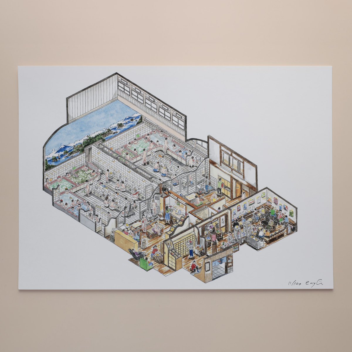 「フェア【図解の世界】京都蔦屋書店()にて28日まで開催中です!新作原画、ステッカ」|塩谷 歩波／Honami Enyaのイラスト