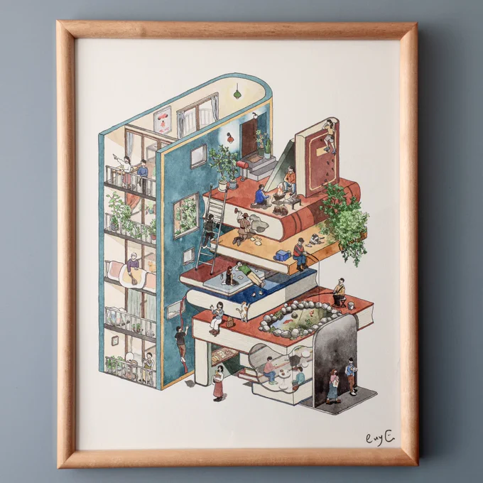 フェア【図解の世界】京都蔦屋書店()にて28日まで開催中です!新作原画、ステッカーやマッチ箱など新作グッズ、銭湯図解・純喫茶図解の複製画など取り揃えてお待ちしております!会期|2024年11月2日(土)～11月28日(木)時間|10:00～20:00会場|京都 蔦屋書店 5階 BOOK売場 