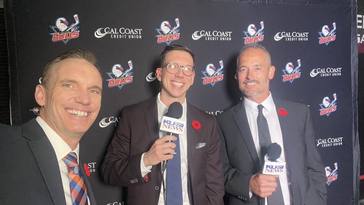 Gulls hockey back on TV. Join <a href="/Aaron_Cooney/">Aaron Cooney</a>, BJ MacPherson and me on <a href="/KUSINews/">KUSI News</a> at 6 pm. <a href="/SDGullsAHL/">San Diego Gulls</a> taking on <a href="/abbycanucks/">Abbotsford Canucks</a>