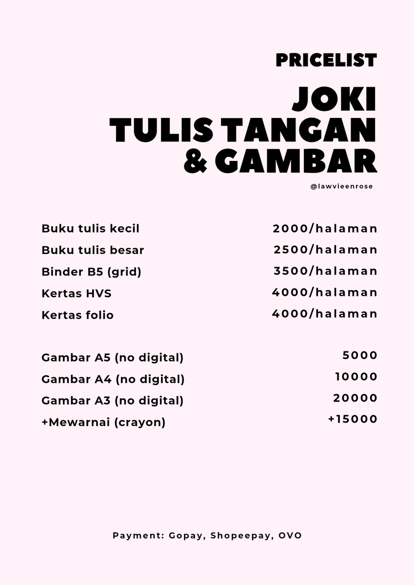 joki tulis tangan — lawvieenrose tweet media