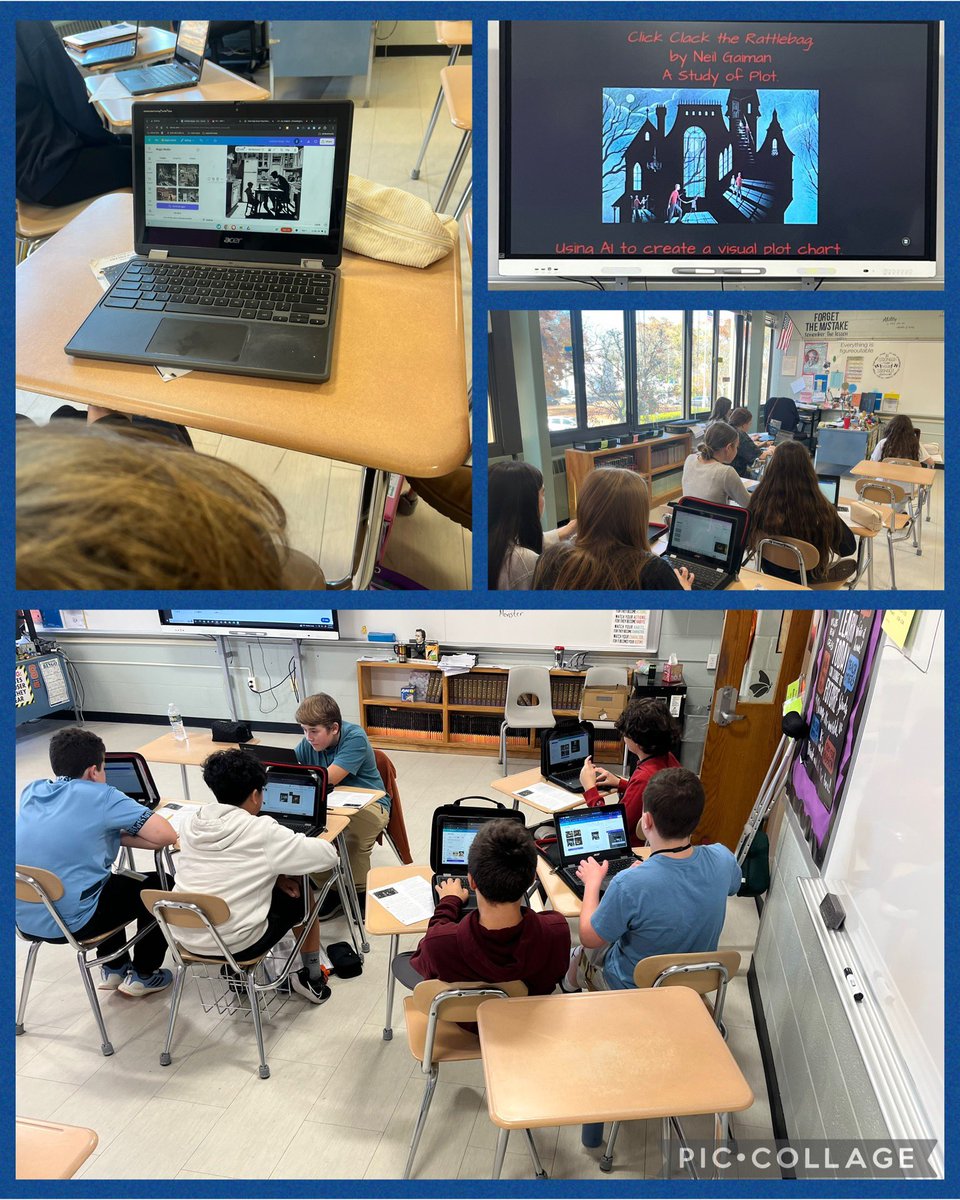 Beach Street MS WI (@beachstreetwi) on Twitter photo Miss Kelly's English class <a href="/BeachStreetWI/">Beach Street MS WI</a> using Canva AI Generator to create a visual plot chart of "Click-Clack the Rattlebag." <a href="/canva/">Canva</a> #WIProud <a href="/Siokel8464/">Siobhan Kelly</a> Miss Kelly's English class <a href="/BeachStreetWI/">Beach Street MS WI</a> using Canva AI Generator to create a visual plot chart of "Click-Clack the Rattlebag." <a href="/canva/">Canva</a> #WIProud <a href="/Siokel8464/">Siobhan Kelly</a>