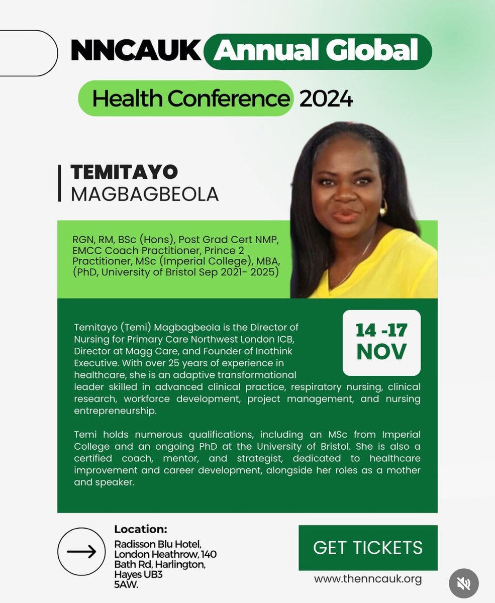 Temi Magg (@temi_magg) on Twitter photo Please join us at the NNCAUK Global Conference. To find out more and buy your ticket, please visit thenncauk.org/news-events
I am looking forward to seeing you there.
<a href="/wendyolayiwola/">Wendy Olayiwola BEM, FRCM, FRSA RN, RM</a> <a href="/NNCAUK/">Nigeria Nurses Charitable Association | NNCAUK</a> <a href="/FBomide/">Felix Bomide</a> Please join us at the NNCAUK Global Conference. To find out more and buy your ticket, please visit thenncauk.org/news-events
I am looking forward to seeing you there.
<a href="/wendyolayiwola/">Wendy Olayiwola BEM, FRCM, FRSA RN, RM</a> <a href="/NNCAUK/">Nigeria Nurses Charitable Association | NNCAUK</a> <a href="/FBomide/">Felix Bomide</a>
