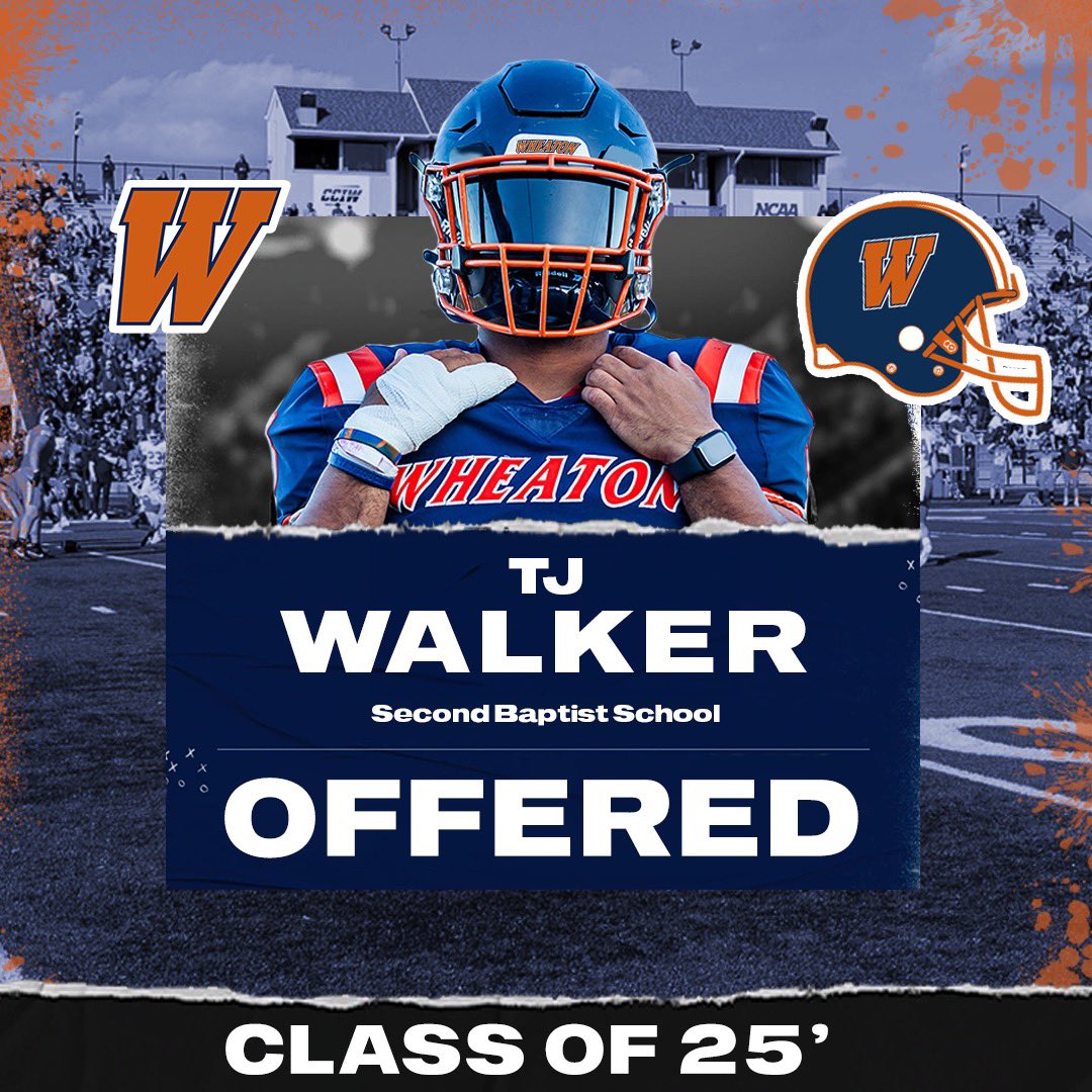 TJ Walker (@tj_walker70) on Twitter photo Blessed to receive my first offer from <a href="/WheatonFB/">Wheaton Football</a> ! Thank you for the opportunity <a href="/HouckCoach/">CoachHouck</a> and <a href="/Coach_JScott/">Jesse Scott</a> ! Blessed to receive my first offer from <a href="/WheatonFB/">Wheaton Football</a> ! Thank you for the opportunity <a href="/HouckCoach/">CoachHouck</a> and <a href="/Coach_JScott/">Jesse Scott</a> !