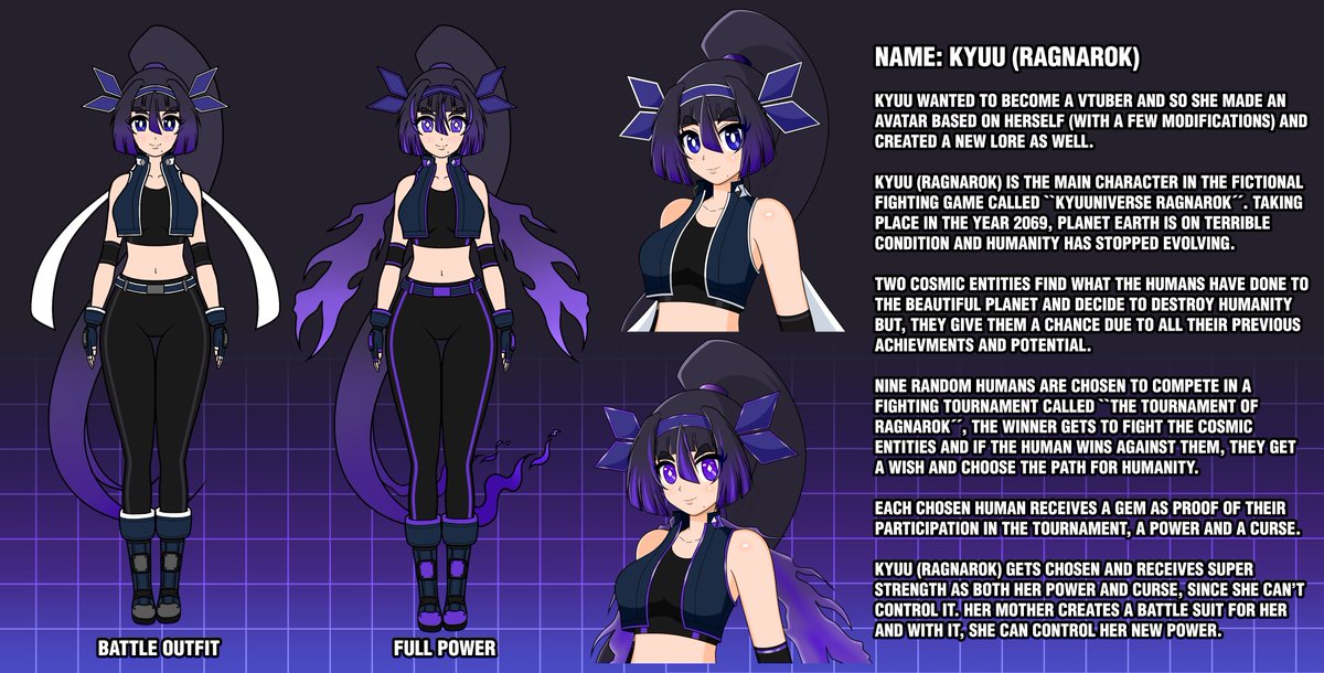 Kyuu's new reference sheet with new lore! #kyuuniverse
