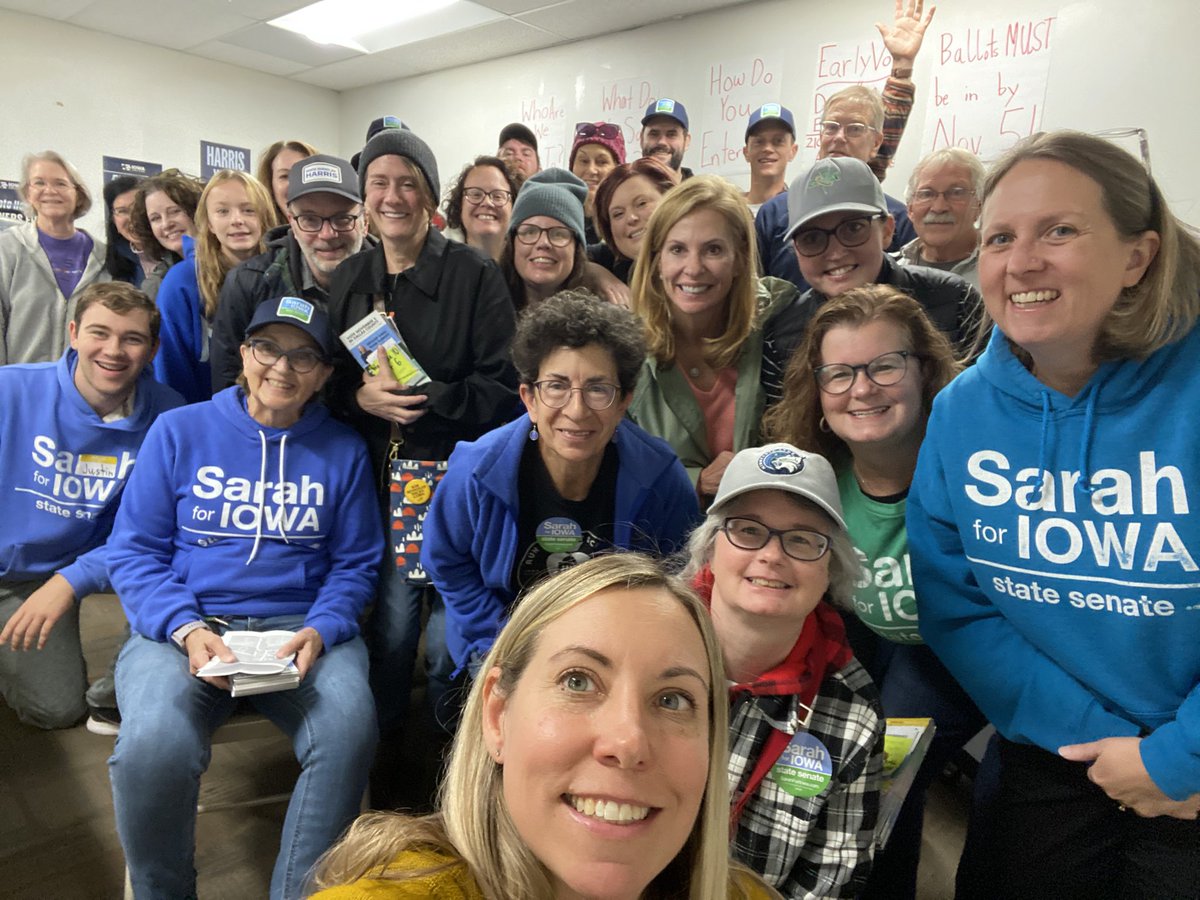 SarahforIowa's tweet photo. Great group to Get Out the Vote! https://t.co/RKsHIHn1gS