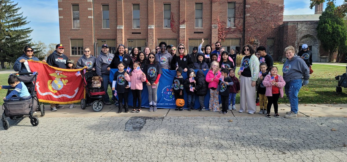 Such a beautiful day for Hillside's  Veterans' Day Parade with our Berkeley 87 family. <a href="/JeffersonD87/">Jefferson Primary</a> <a href="/SunnysideD87/">Sunnyside School</a> <a href="/MacArthurD87/">MacArthur Middle School</a> <a href="/BSD87/">Berkeley S.D. 87</a>