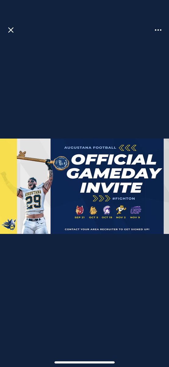 Thank you for the game day invite <a href="/coachscholten/">Kelly Scholten</a> <a href="/GoAugie/">Augustana Vikings</a>