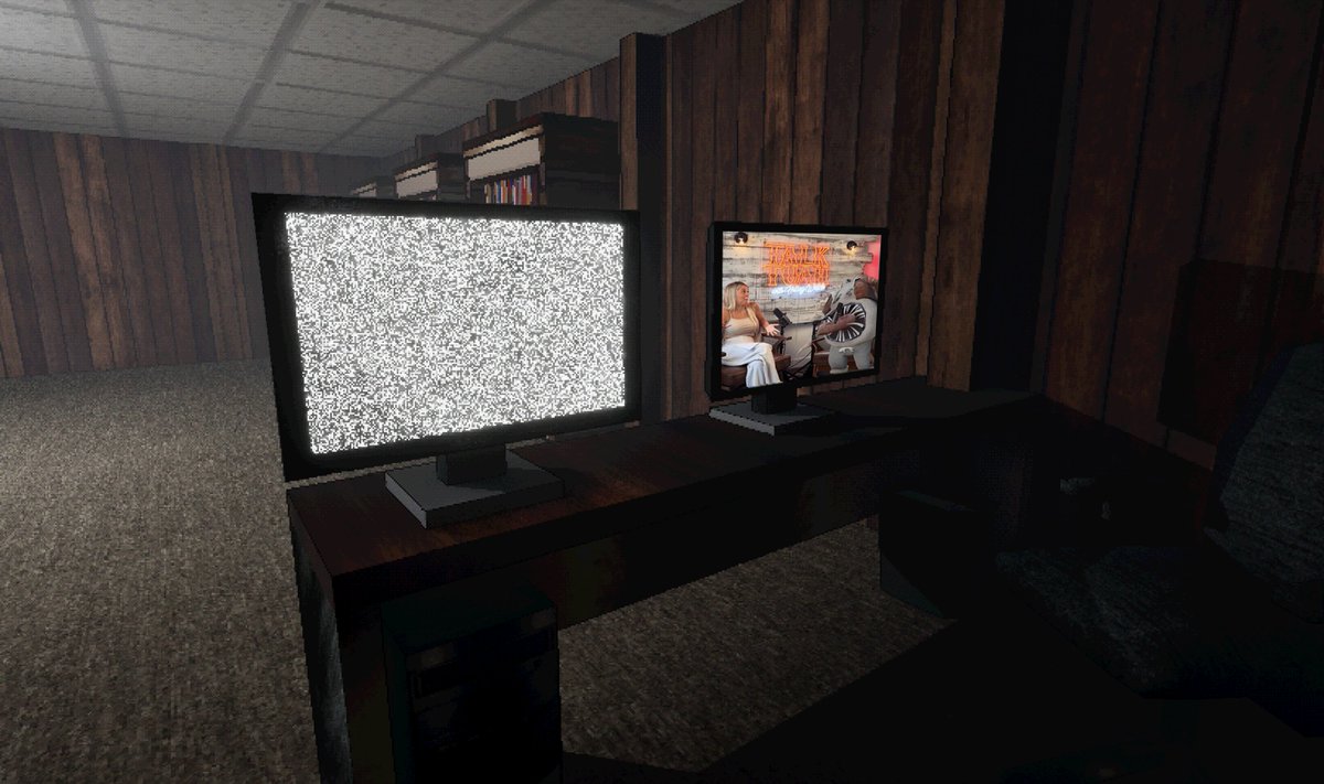 DeepInfection's tweet photo. watching the podcast in the haunted island #screenshotsaturday #screenshotsunday #UnrealEngine #UnrealEngine5 #indiegame #gamedev #indiegames #IndieGameDev #indiedevhour #indie #gamedesign https://t.co/Fy6FGLUh3C