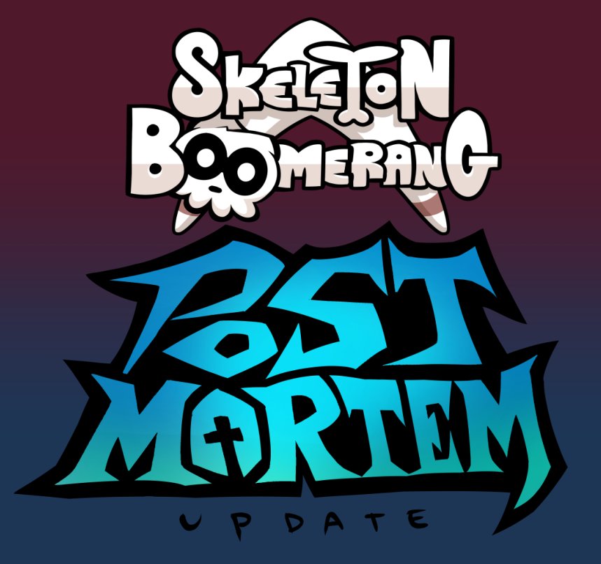 skeleboomerang's tweet photo. We’ve emerged from the grave with Skeleton Boomerang: Postmortem, a new update featuring a lot of new content! Keep on the lookout as we'll be revealing more details in the coming days. https://t.co/DYBZVOij1H