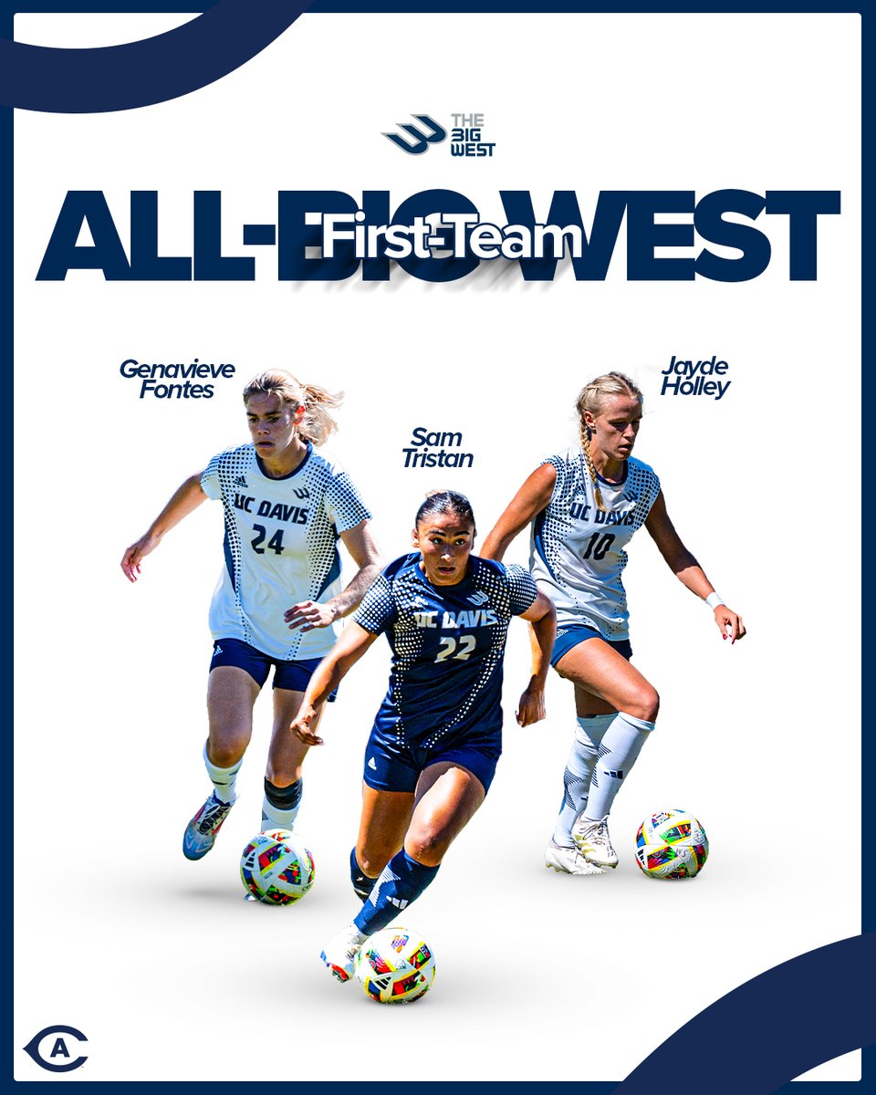 𝙁𝙞𝙧𝙨𝙩-𝙏𝙚𝙖𝙢 𝙏𝙧𝙞𝙤

Sam Tristan, Genavieve Fontes, and Jayde Holley all collect First-Team All-Big West honors.

#GoAgs | <a href="/ucdavisaggies/">UC Davis Athletics</a>