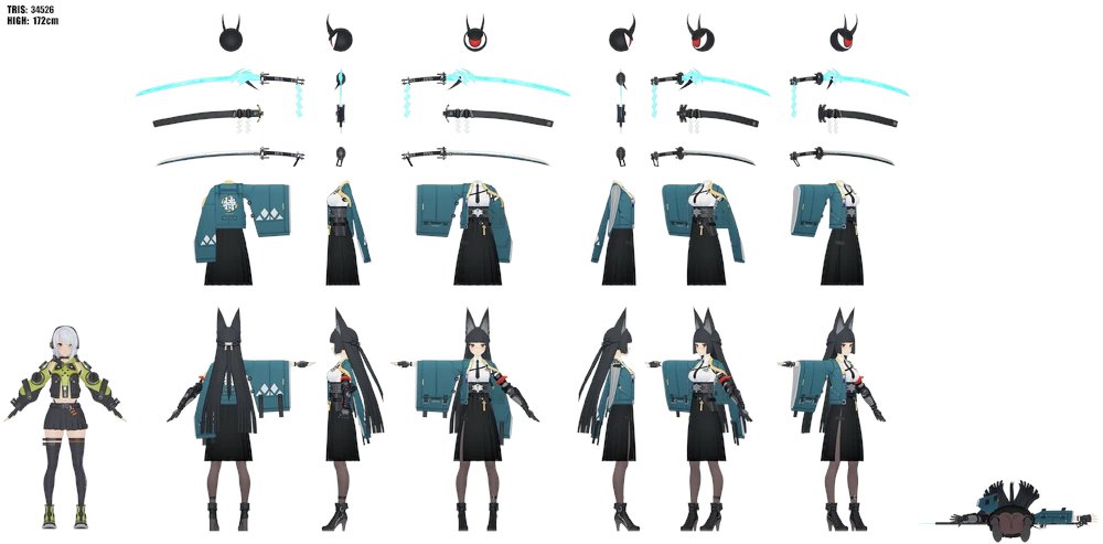 Hoshimi Miyabi Model Sheet