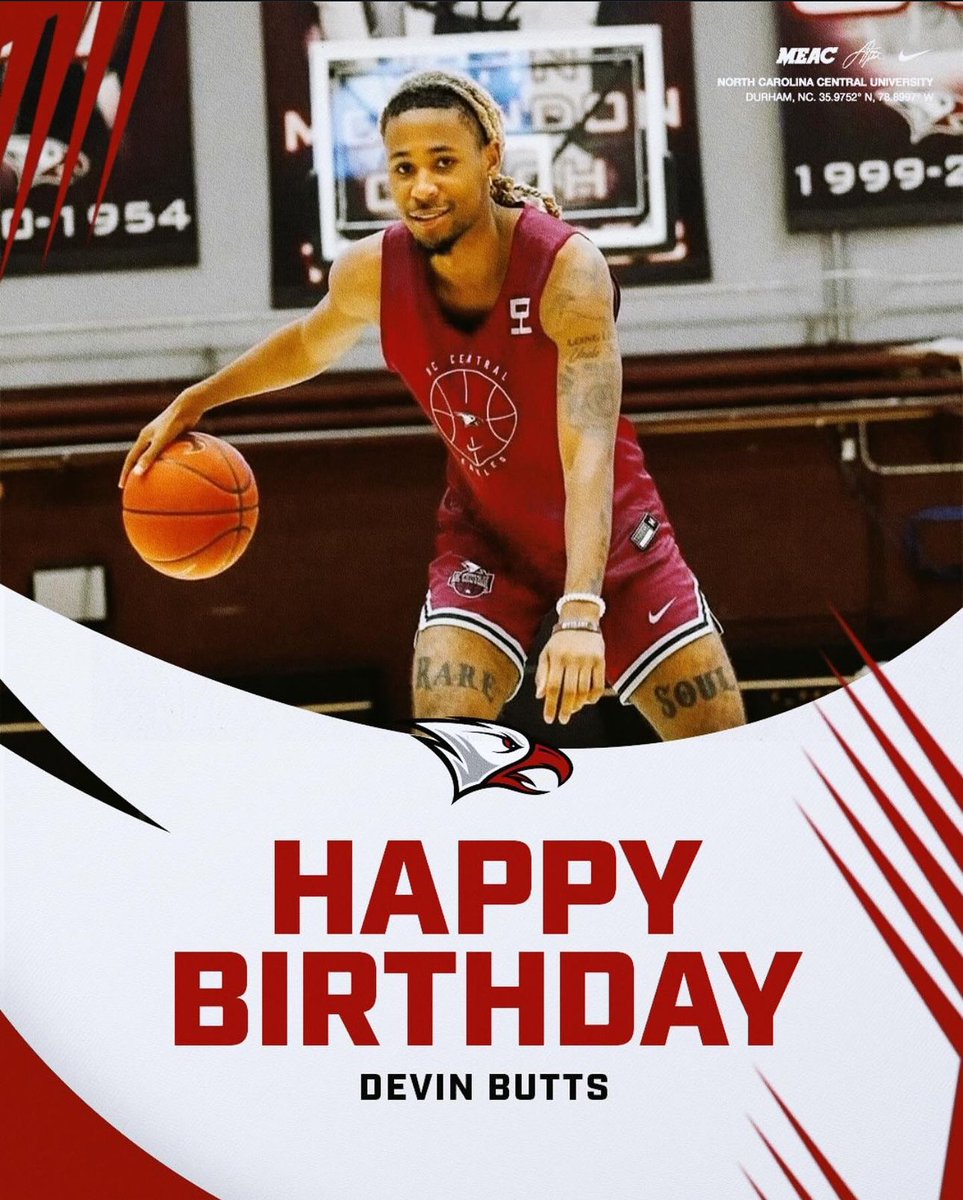 NCCU_MBB's tweet photo. Today we remember our fallen Eagle, Devin Butts on his Birthday. We miss his Smile everyday and his Spirit will be with us always!
#HappyBirthday #ForeverAnEagle #DB52 https://t.co/MJoggWIUk5