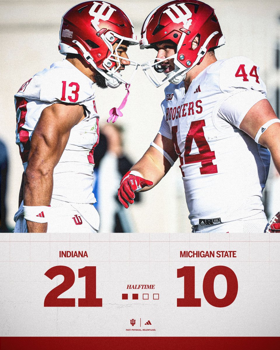 IndianaFootball's tweet photo. A 21-point quarter for the ⚪️ &amp; 🔴. https://t.co/lHO5C0Vyo7