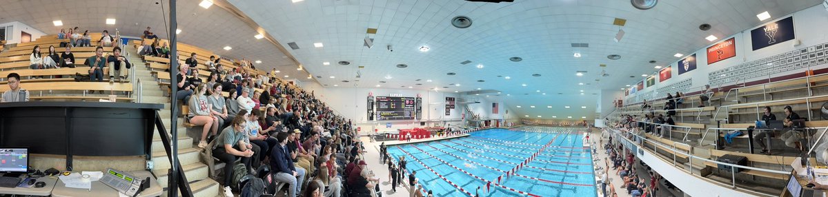 Great crowd for today’s Harvard Women vs Boston College meet. <a href="/HarvardSwimDive/">Harvard Swim & Dive</a> <a href="/BCswimming/">BC Swimming and Diving</a>