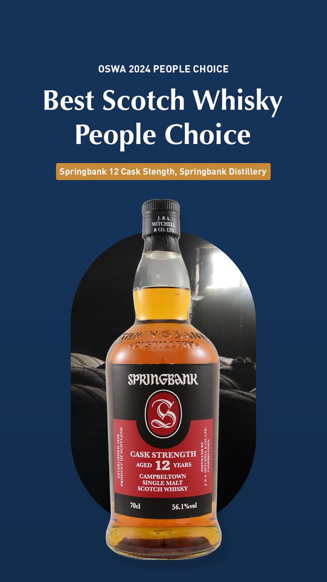The Online Scotch Whisky Awards (@onlinescotchwa) on Twitter photo The BEST SCOTCH WHISKY People's Choice for the 2024 Online Scotch Whisky Awards - <a href="/Springbank1828/">Springbank Whisky</a> 12 year old The BEST SCOTCH WHISKY People's Choice for the 2024 Online Scotch Whisky Awards - <a href="/Springbank1828/">Springbank Whisky</a> 12 year old