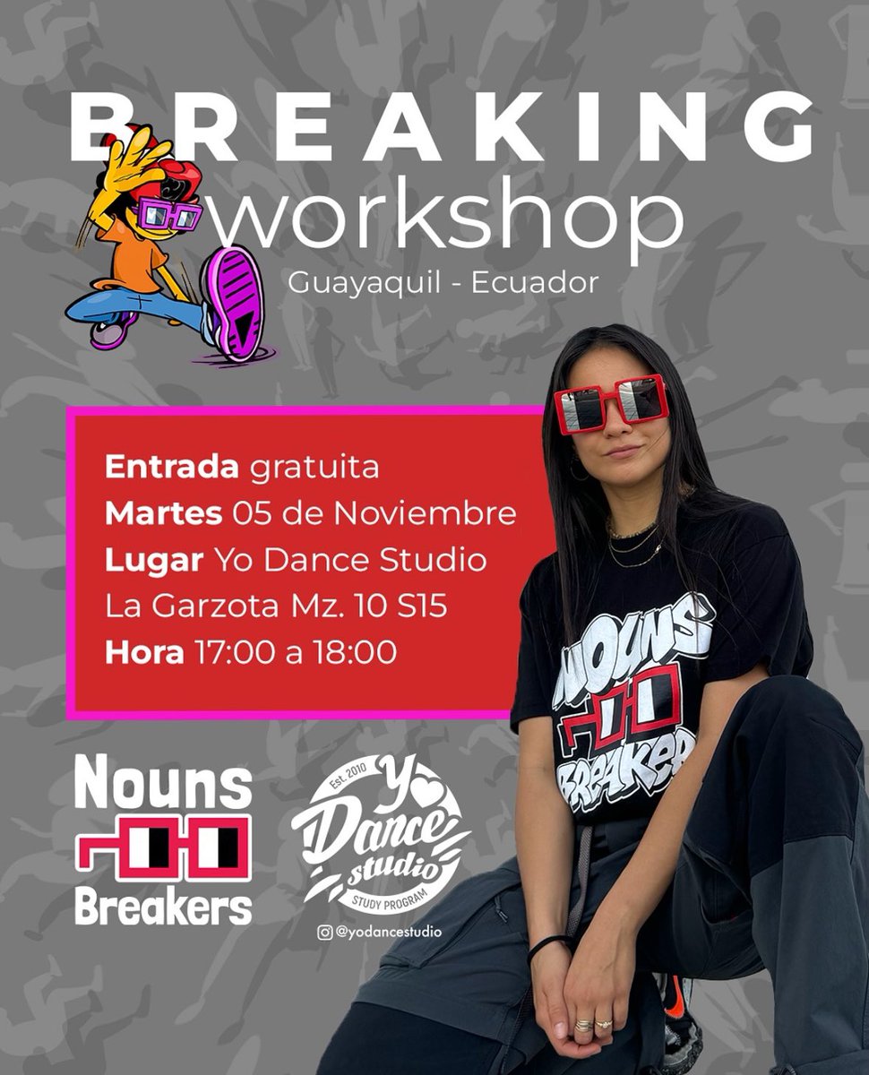 From the community -&gt; for the community 

Free breaking workshop with our Olympic top ranker <a href="/IsisGranda/">I s i s Granda</a> in Guayaquil 🇪🇨