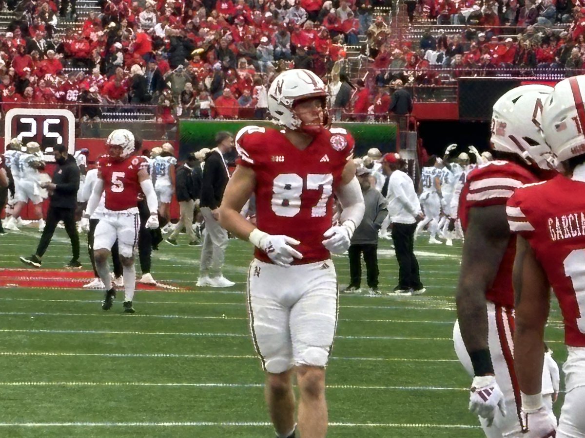 Aurora grad Nate Boerkircher a captain today for the Huskers. GBR#17