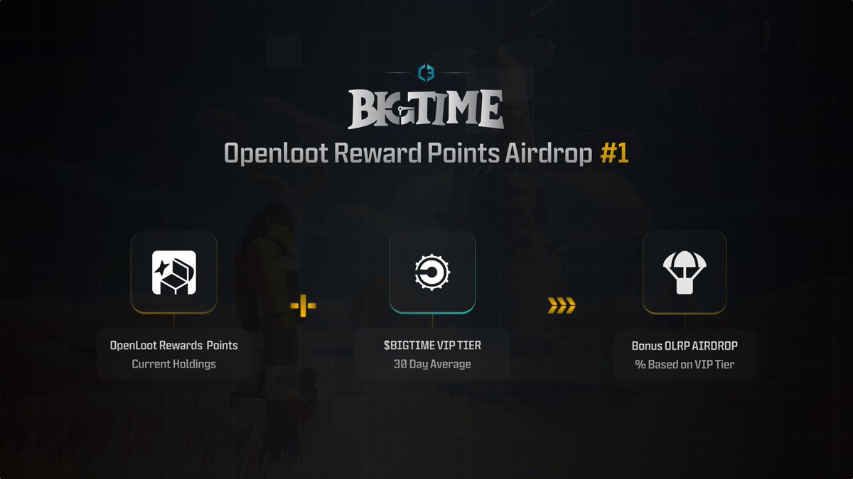 A percent of your OLRP balance have been airdropped to VIP Players.  The percentage is bigger the higher your VIP rarity is on <a href="/playbigtime/">Big Time</a> 

#OPENLOOT <a href="/OpenLoot/">Open Loot</a>
