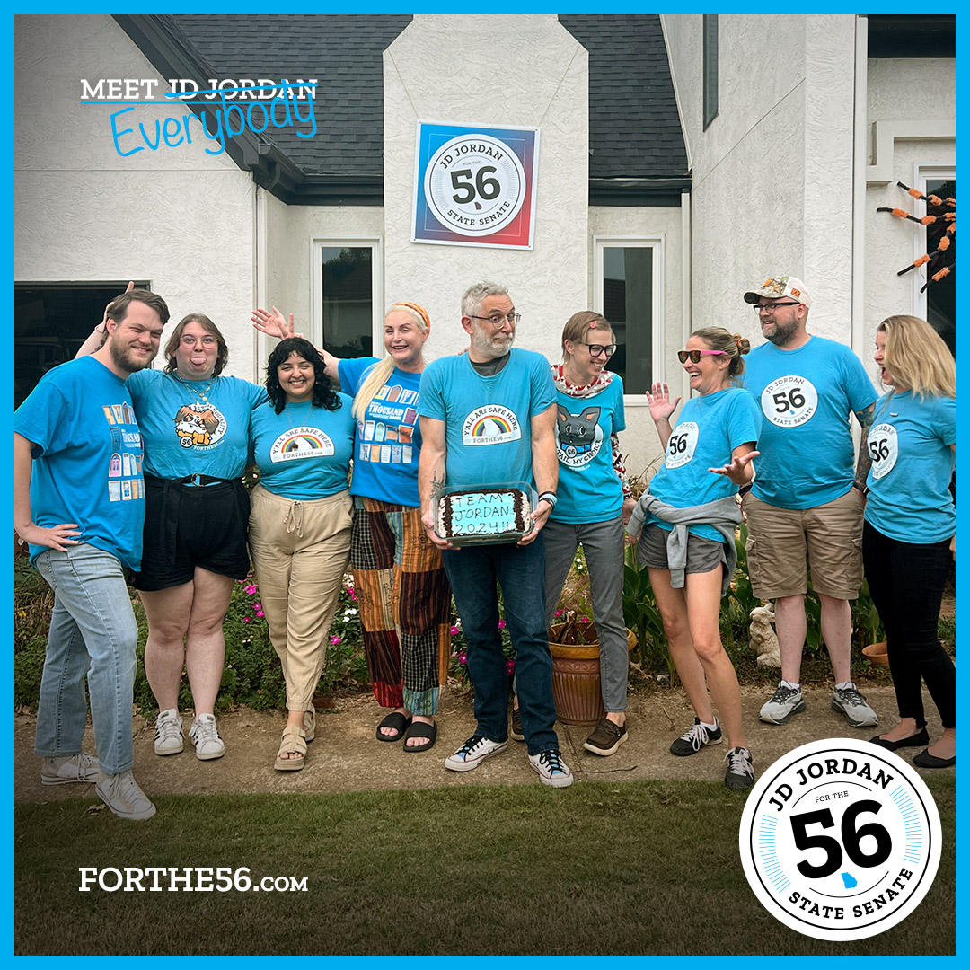 forthe56's tweet photo. Yesterday, my campaign team and I had our last all-hands meeting ahead of Election Day. It's was a bittersweet celebration of just HOW MUCH our lean-and-scrappy team has been able to accomplish over the past few months. Thankfully Matt was home to get a pic of the whole crew. And, thankfully, Mo and Alex brought some amazing homemade cake.

When Ellie and I started on this journey, we definitely didn't imagine ourselves working with such an experienced and passionate crew. Alex and Mo of FTR Political Strategies lent our first-time candidacy some real professionalism and innovative thinking. Lyndsey Coates, Noël Heatherland, and Jennifer Phillippi formed one hell of a veteran leadership team that kept us sharp, connected, and very busy. And Gemini Kaushik and Mark Peterson pounded a mountain of pavement as our field-team fellows, leading our effort to canvass over 13,000 homes across three counties!

Thanks to everyone who's gone on this journey with us! This campaign has been an experience like no other and we'd never have gotten this far without y'all!

—

Find out more about our campaign at: https://t.co/gNZK0JBQHJ
And support us at: https://t.co/teorZaJeI0

#forthe56 #CampaignTeam #leadership #volunteers #roswellga #eastcobb #woodstockga