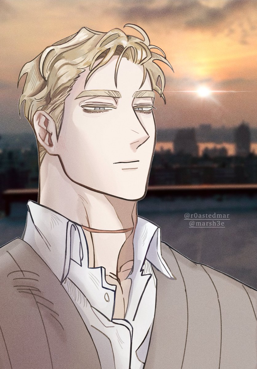 r0astedmar's tweet photo. 🐺 + 🌇

(Finally finished my WIP)

@Ttung_gae 
#장미와샴페인 #RosesandChampagne https://t.co/yYUmPkEXYf