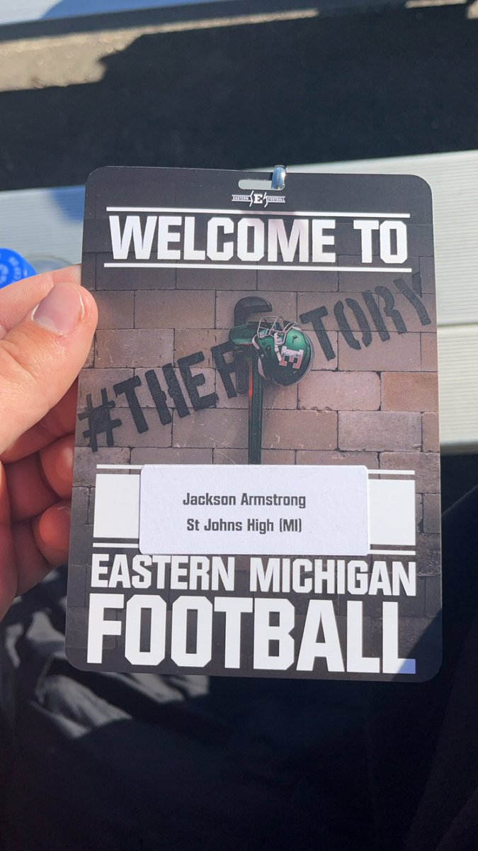 Had a great visit today at <a href="/EMUFB/">Eastern Michigan Football</a> ‼️ Big thanks to the coaching staff and all the players‼️‼️ #GoEagles #BET <a href="/Coach_Creighton/">Chris Creighton</a> <a href="/CoachTee34/">Kasey Teegardin</a> <a href="/CoachSCoughlin/">Sean Coughlin</a> <a href="/_CoachSteckel/">Jerone Steckel</a> <a href="/Coach_Collett/">Jeffrey Collett</a> <a href="/coachvanhavel/">Jerry VanHavel</a> <a href="/PrepRedzoneMI/">Prep Redzone Michigan</a> <a href="/MIexposure/">Michigan Exposure</a> <a href="/statechampsmich/">STATE CHAMPS! Michigan</a> <a href="/One11Recruiting/">One11 Recruiting</a> <a href="/247recruiting/">247Sports Recruiting</a>
