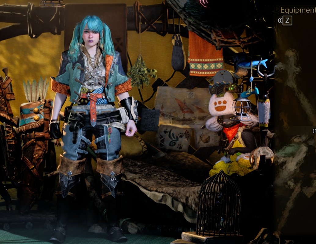 Draketh99's tweet photo. Alright guys, hear me out. Huntsune MIKU #MonsterHunterWilds https://t.co/em6OlBVTtn