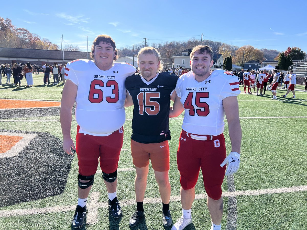 Great afternoon watching 3 former <a href="/MohiganFootball/">Morgantown Mohigan Football</a> and <a href="/MohiganBaseball/">Mohigan Baseball</a> players compete on the gridiron.  All 3 made something happen for their team.  Proud Dad and Coach!!