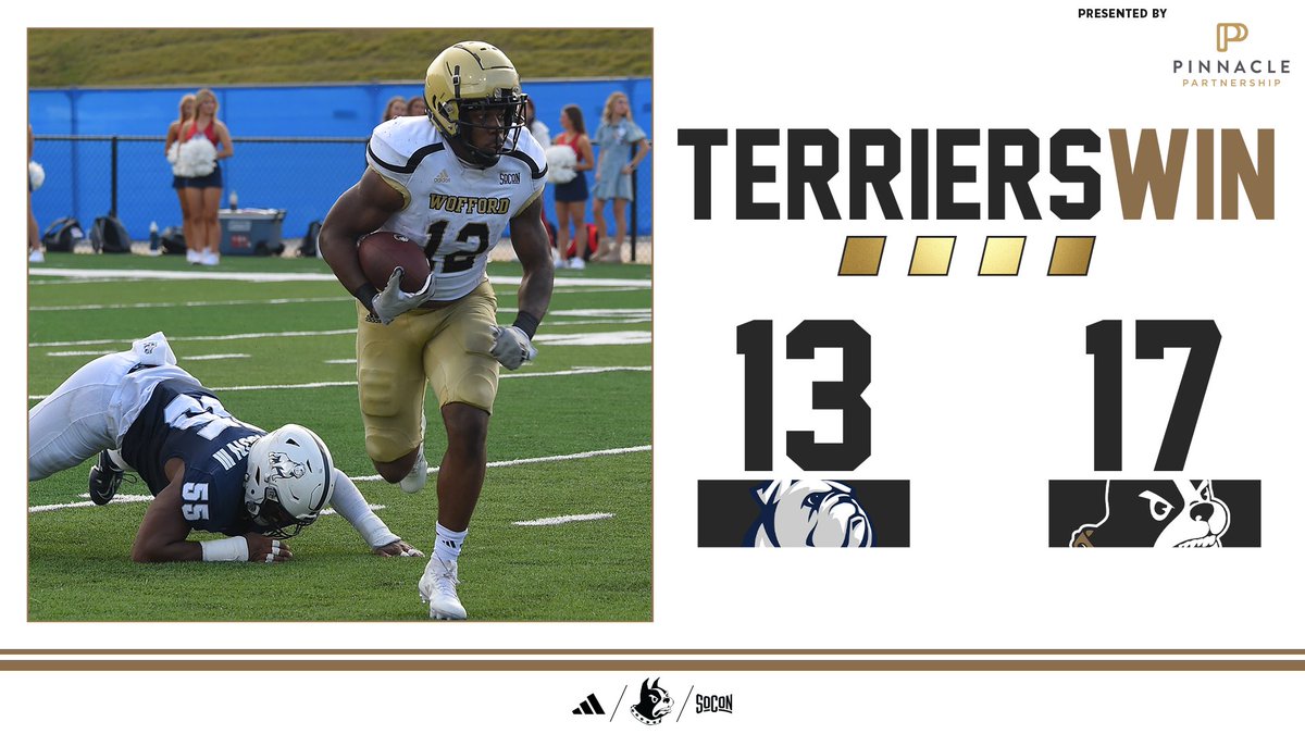 WOFFORD WINS at SAMFORD! Terriers 17, Bulldogs 13.