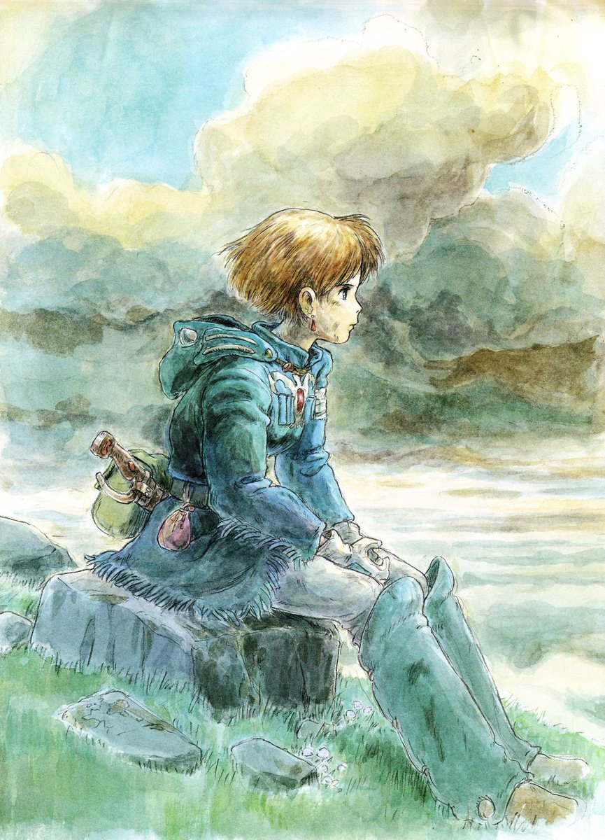 anime_'s tweet photo. Nausicaa of the valley of the wind illustration by Hayao Miyazaki https://t.co/jWrcQDPtu2