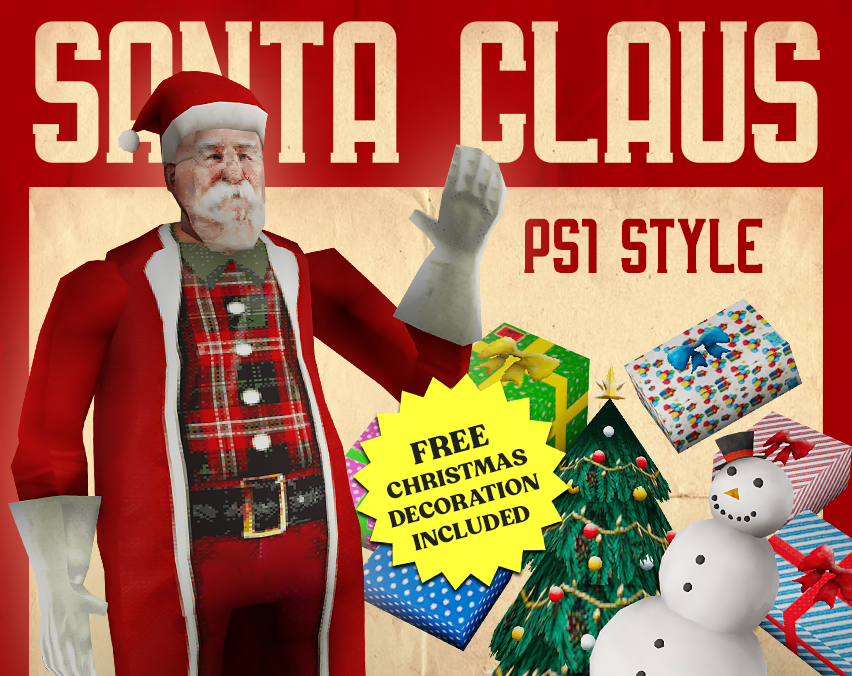 Designcisco_'s tweet photo. Looking to add some holiday cheer to your project? Check out my 3D Santa asset, ready to use! Textured and optimized for games and festive scenes 🎅✨
 
https://t.co/lAsERYn1Ug

#indiegames #PS1 #gamedevelopment #assets #retro #blender #lowpoly #itchio #christmas https://t.co/kKY7QG8ORo