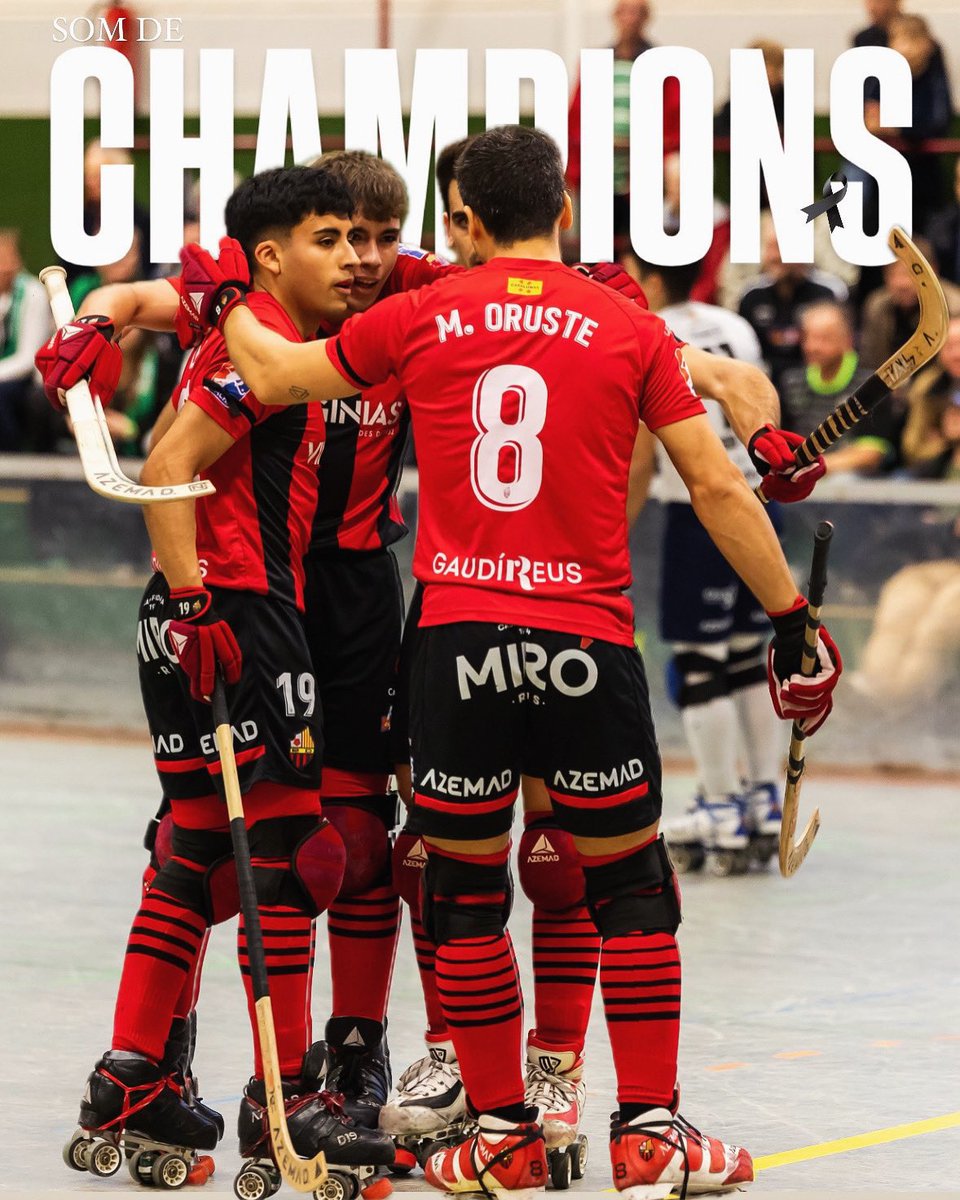 𝐒𝐎𝐌 𝐃𝐄 𝐂𝐇𝐀𝐌𝐏𝐈𝐎𝐍𝐒 🌍🔜 Moltes felicitats 💪💪❤️🖤❤️🖤