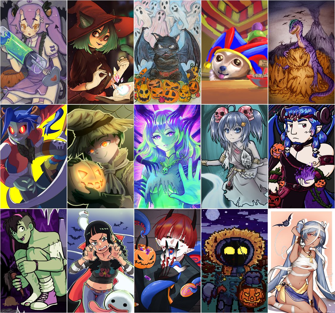 Mudaebot's tweet image. We hosted a drawing contest in the Mudae World server and we added the best ones into the bot as event characters, to see them:
$ima Halloween Art Contest 2024
Those characters can't be claimed: react on them to get a badge on your profile and +5 rolls for the current hour.