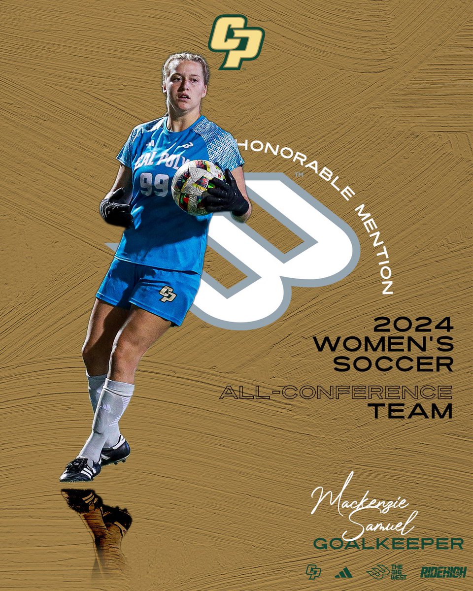 CPWomensSoccer's tweet photo. 🧵(2/2) Redshirt sophomore midfielder Sophia Minnite and senior goalkeeper Mackenzie Samuel also grabbed Honorable Mention praise for their play this season 💪

#RideHigh🐎⚽️ https://t.co/qtRoeBhcWz
