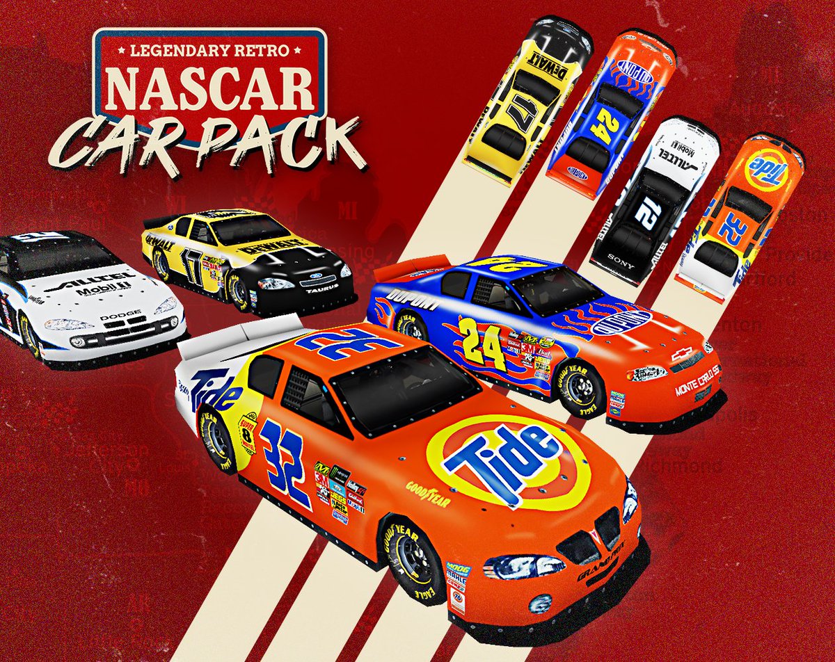 Designcisco_'s tweet photo. Start your engines! NASCAR 3D car asset with detailed interior, iconic paint jobs, and editable files. Perfect for cockpit views! Available on Itch 🏎️🏎️

🔗 https://t.co/6lgErBiThL

#3DModel #NASCAR #gamedev #indiegames #PS1 #assets #retro #blender #lowpoly https://t.co/6IKnHZcJHI