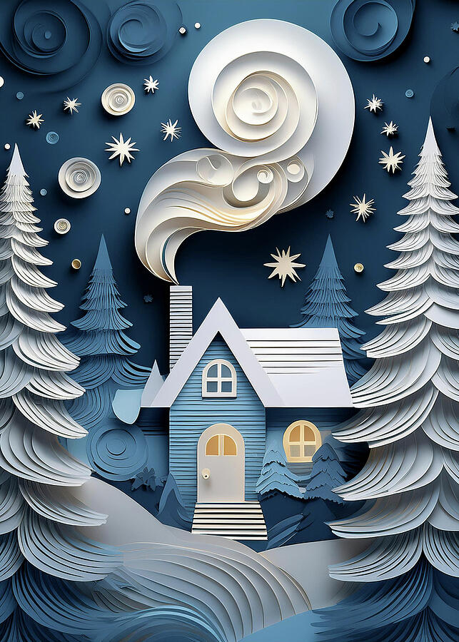 ArtDecoFineArt's tweet image. NEW ARTWORK TODAY: Blue House 2 - A cozy house sits nestled in a snowy forest, with whimsical smoke spirals rising from its chimney under a starry night sky.
chuckstaley.com/featured/blue-… #Artwork for your #college #dorm, #fraternity or #sorority.