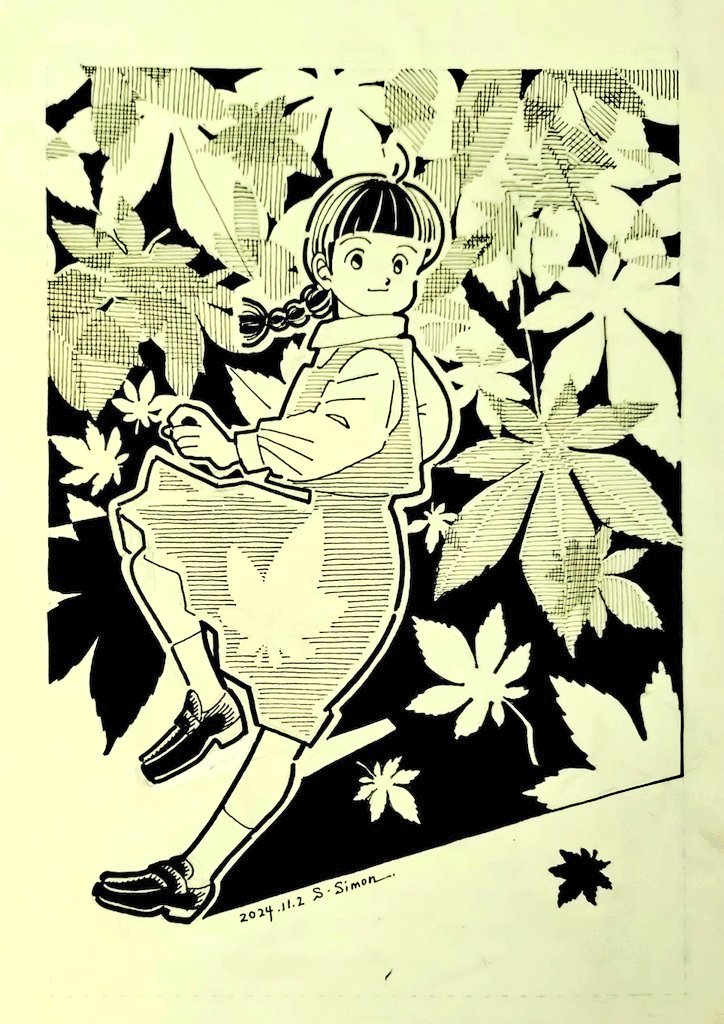 おはようございます☀朝の再掲のお時間です。
「紅葉」
季節に合ったものを、と考えました。
この絵をを描きながら、「あ、入道雲は来年までお預けかあ」と思いました。
本日も良い1日を!